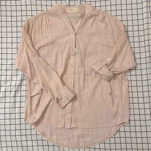 Pink button down shirt